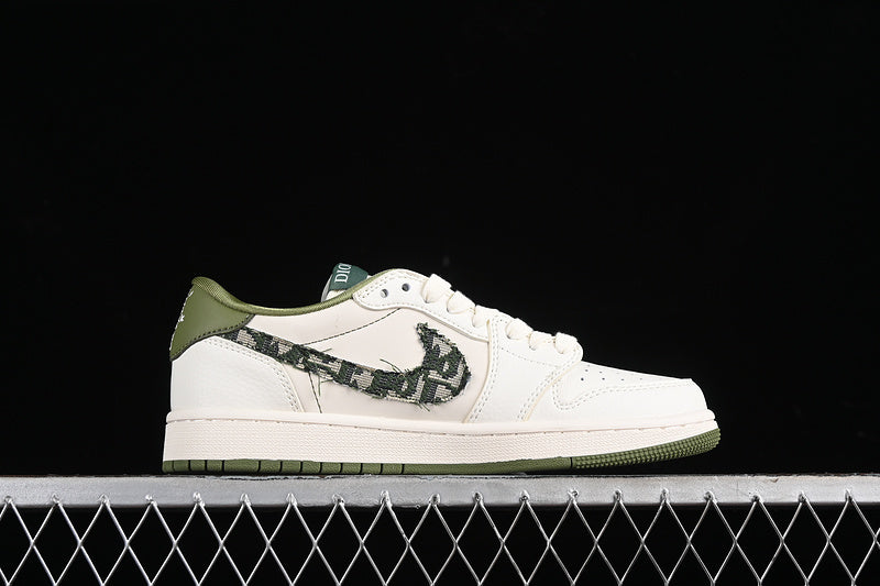 Nike Air Jordan 1 Low DIOR Off-White Travis Scott Fragment Design White Grass Green Sneakers