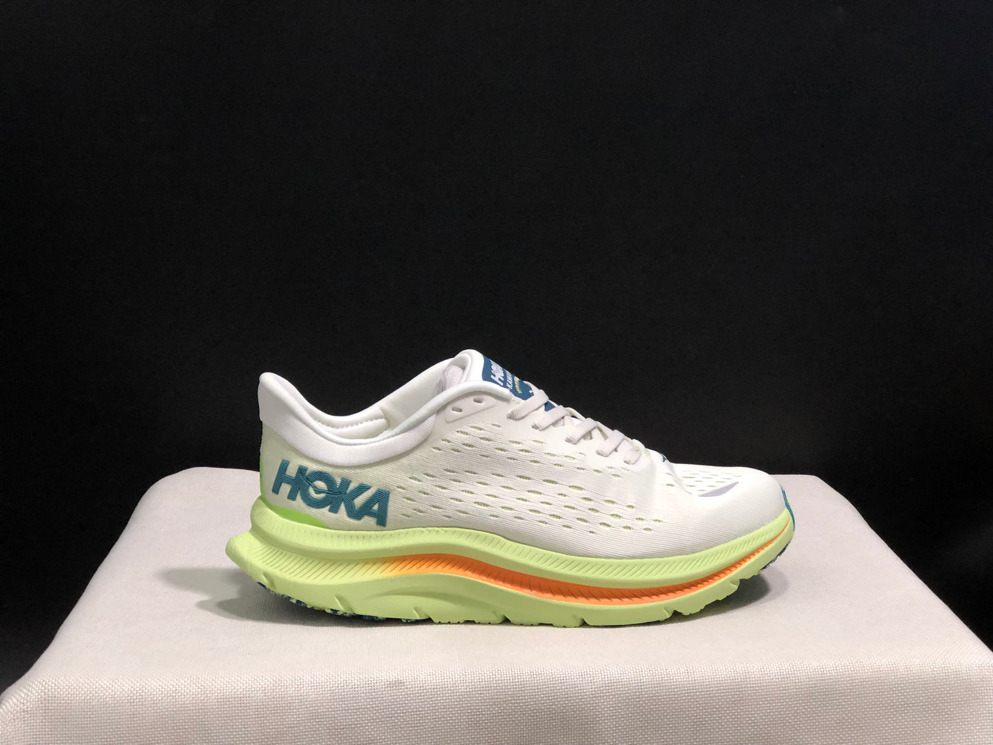 Hoka One One Kawana Cushioning Comfortable Gym Running Shoes Sneakers White/Green