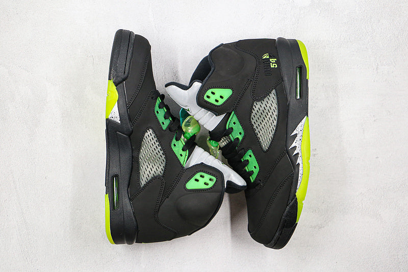 Nike Air Jordan 5 Retro Quai 54 Black Radiant Green Sneakers