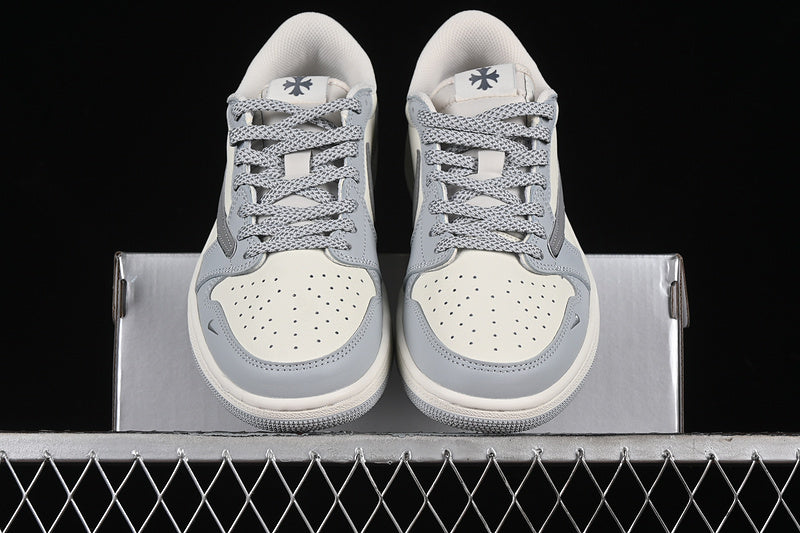 Nike Air Jordan 1 Low OG Travis Scott Fragment Design White Grey Sneakers