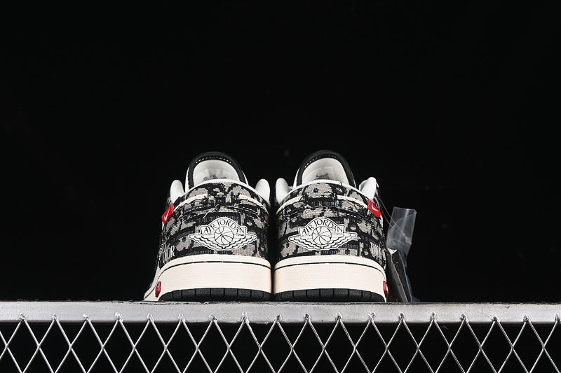 Nike Air Jordan 1 Low DIOR Black White Sneakers