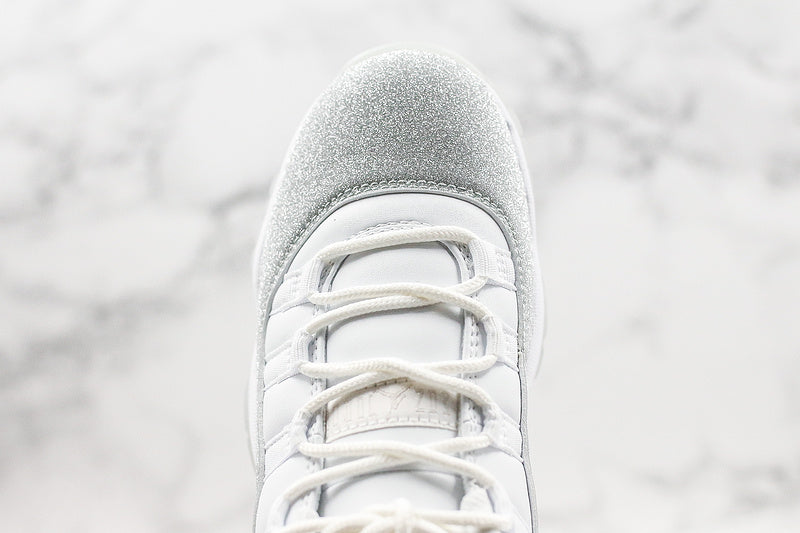 Nike Air Jordan 11 Retro Low White Metallic Silver Sneakers