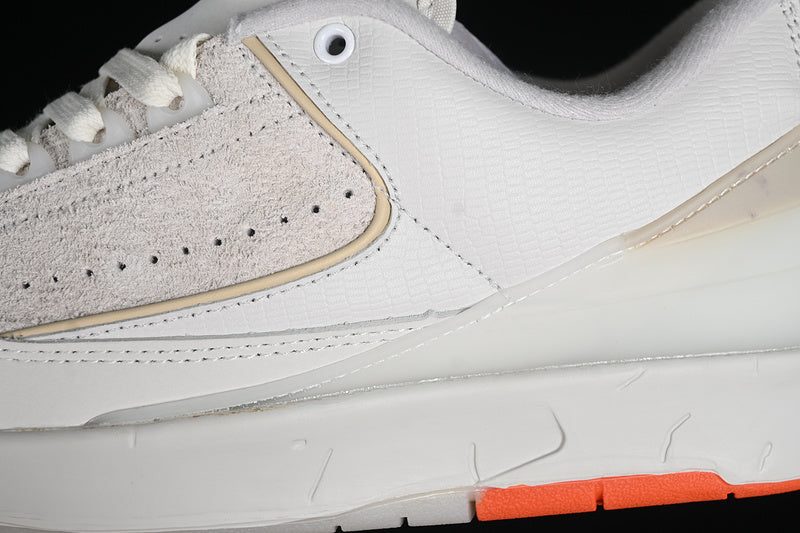 Nike Air Jordan 2 Low Orange Label Grey White Sneakers