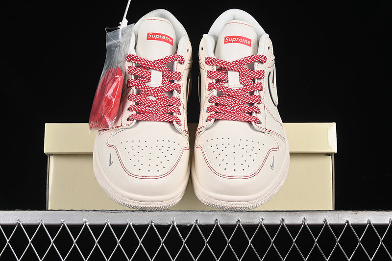 Nike Air Jordan 1 Low Red White Casual Sports Shoes