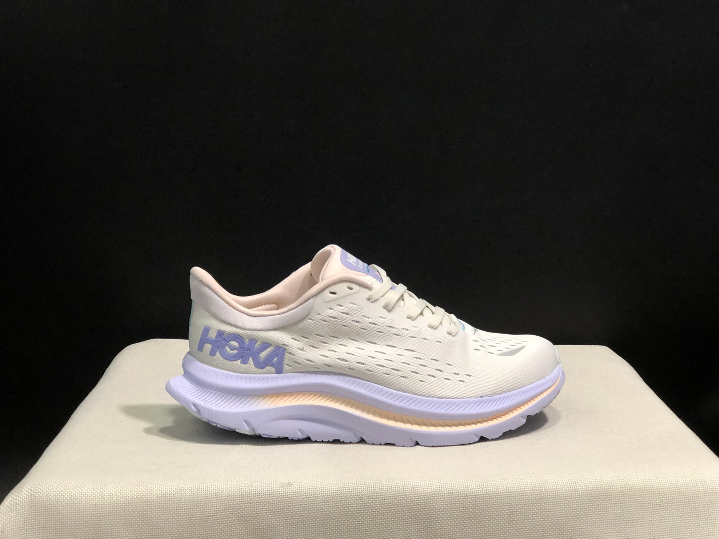 Hoka One One Kawana Cushioning Comfortable Gym Running Shoes Sneakers White/Purple