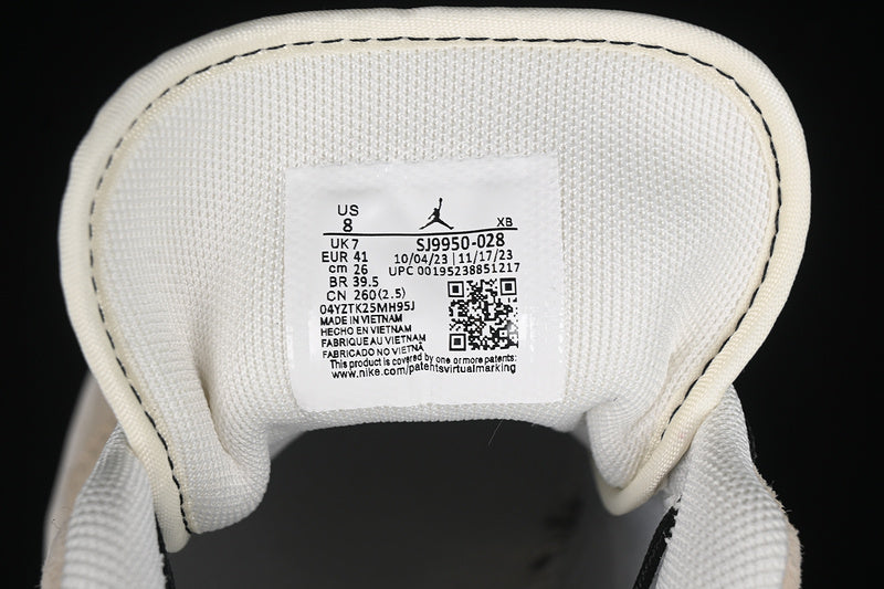 Nike Air Jordan 1 Low Black White Khaki Sneakers