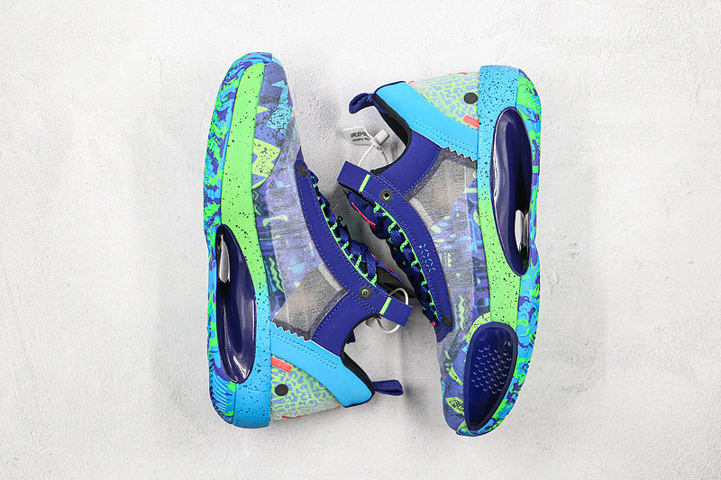 Nike Air Jordan XXXIV 34 Low Eybl Regency Purple Blue Volt Zion Sneakers