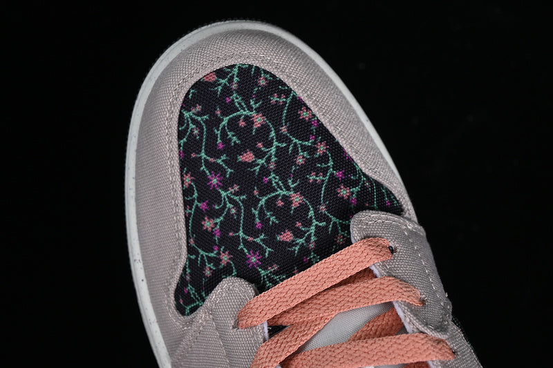 Nike Air Jordan 1 Low SE Floral Platinum Violet Anthracite Red Stardust Sail Sneakers