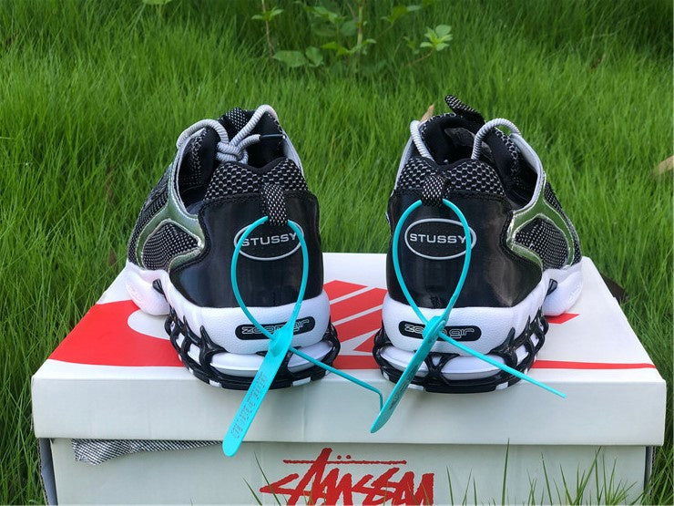 Nike Air Zoom Spiridon Cage 2 Stussy Pure Platinum Black White Sneakers