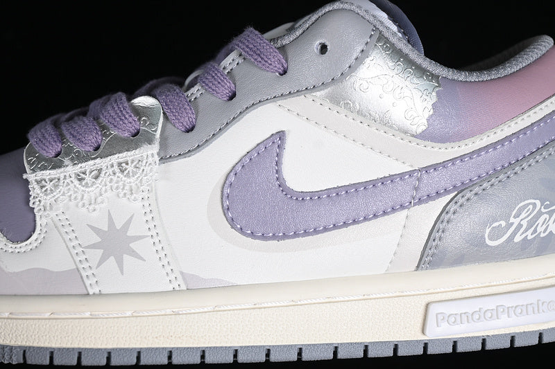 Nike Air Jordan 1 Low Vintage Grey Stealth White Purple Sail Sneakers
