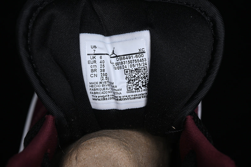 Nike Air Jordan 1 Low Black White Dark Beetroot Red Sneakers