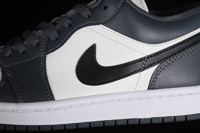 Nike Air Jordan 1 Low Black Sole Dark Grey White Sneakers
