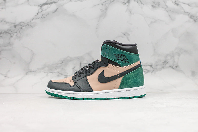 Nike Air Jordan 1 Retro High-Top Premium-Bio Beige/Anthracite-Mystic Green Sneakers