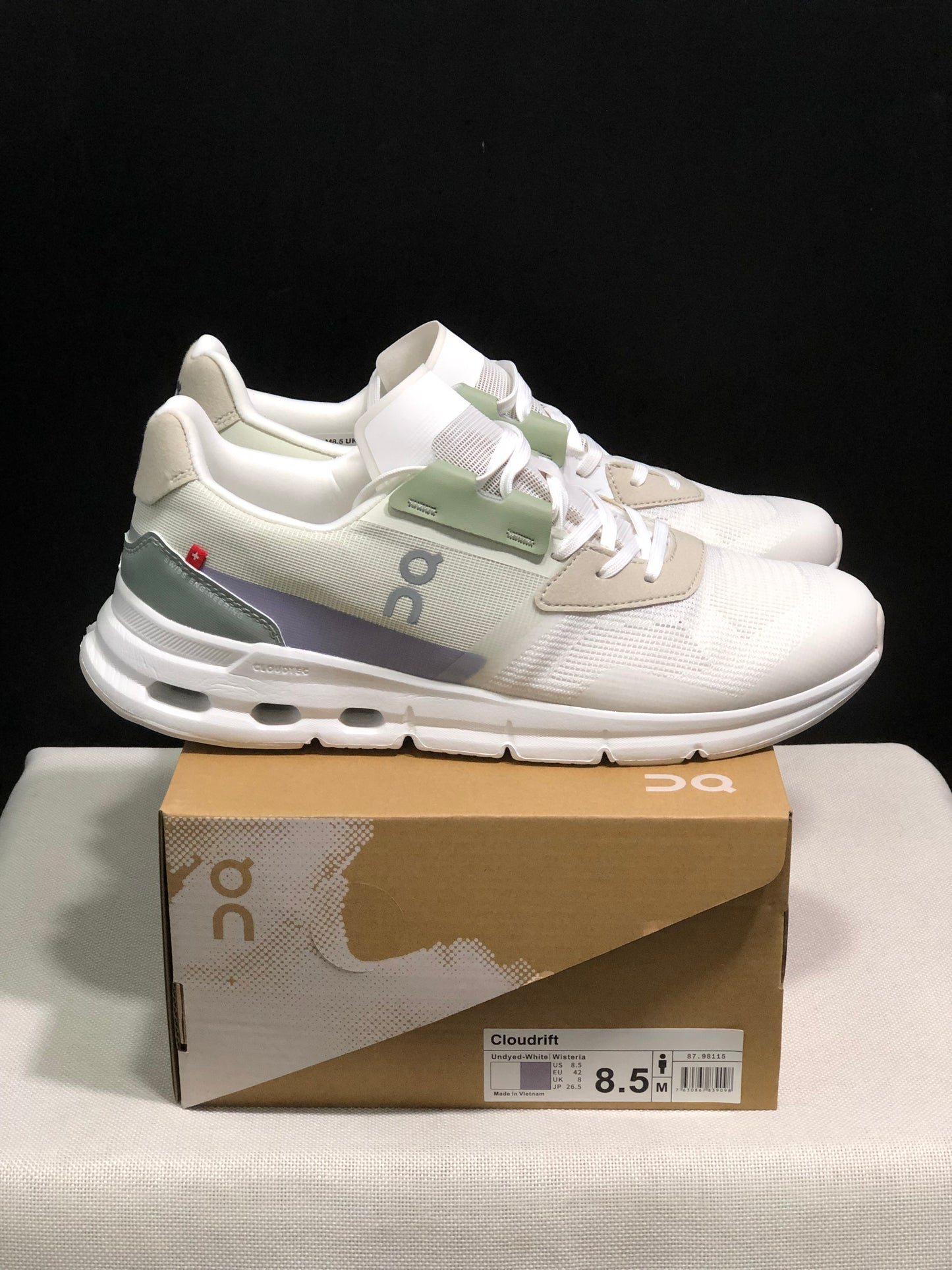 On Running Cloudrift Ivory White Comfortable And Versatile Sports Casual Shoes