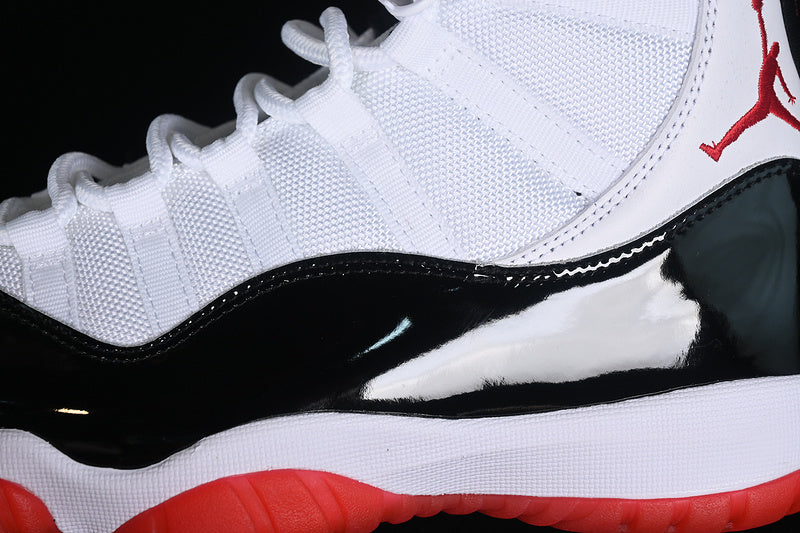 Nike Air Jordan 11 Retro White Black Red Sneakers