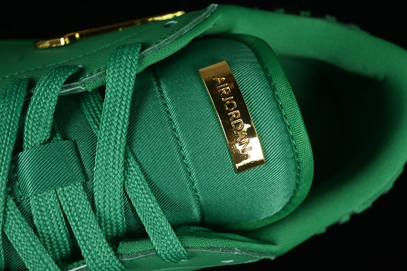 Nike Air Jordan 1 Low Method Of Make Lucky Green Metal Gold Sneakers