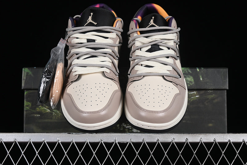 Nike Air Jordan 1 Low White Cream Grey Sneakers