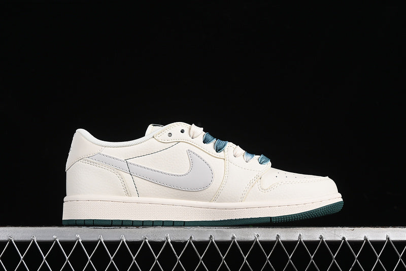 Nike Air Jordan 1 Low BAPE Travis Scott Fragment Design White Green Sneakers
