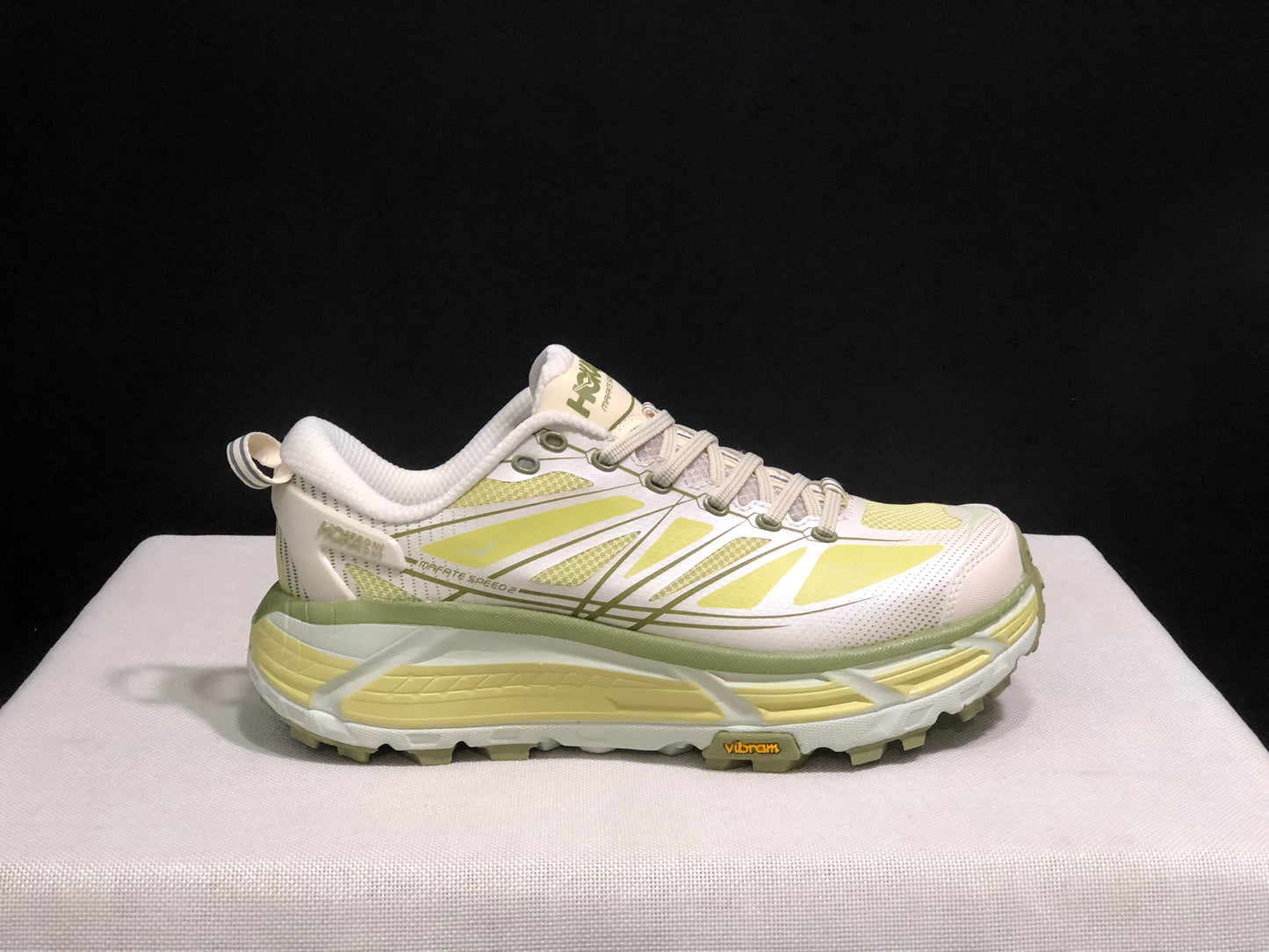 Hoka One One Mafate Speed 2 Mountain Anti-slip Running Shoes Sneakers Light Yellow