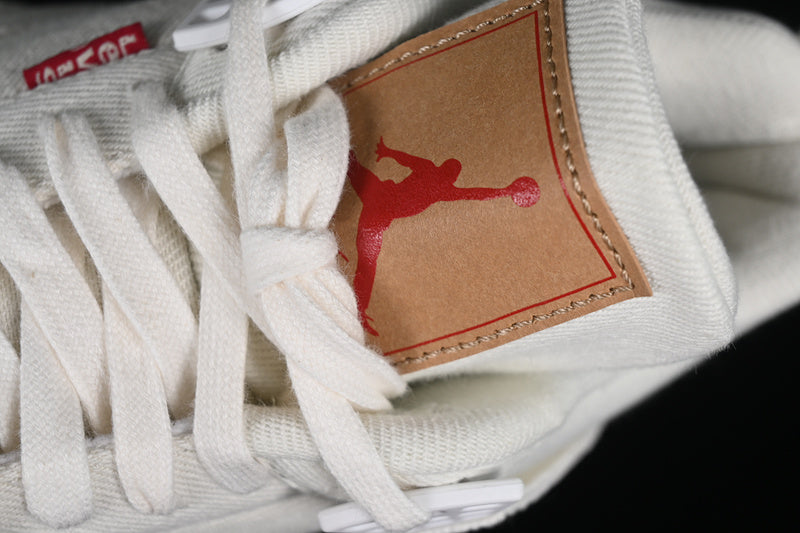 Levi 's Nike Air Jordan 4 White Denim Sneakers