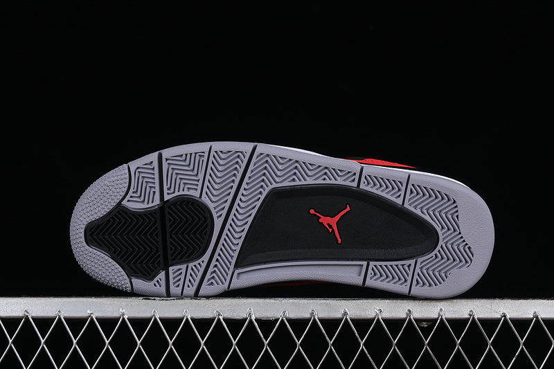 Nike Air Jordan 4 Retro Toro Bravo Fire Red White Black Cement Grey Sneakers