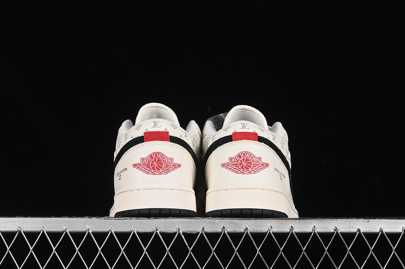 Nike Air Jordan 1 Louis Vuitton Black White Sneakers