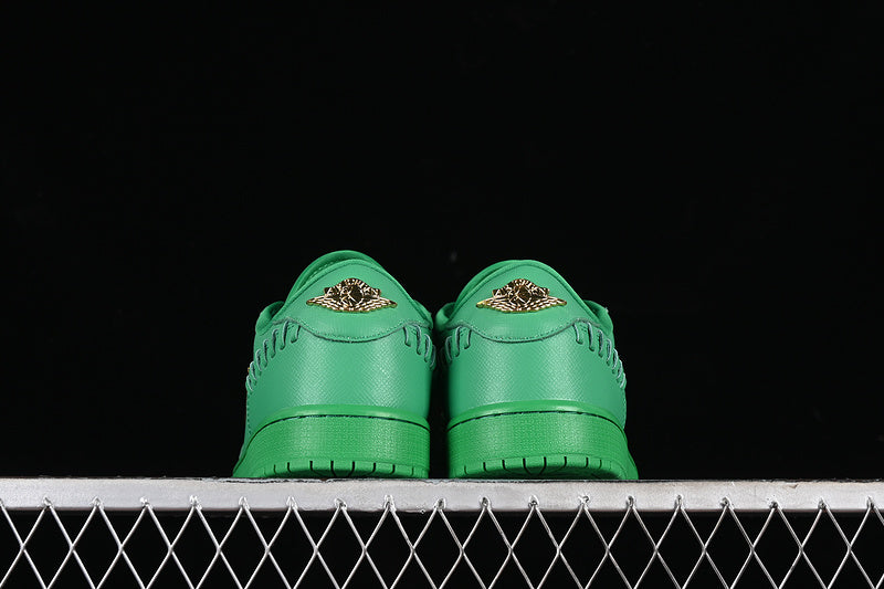 Nike Air Jordan 1 Low Method Of Make Lucky Green Metal Gold Sneakers