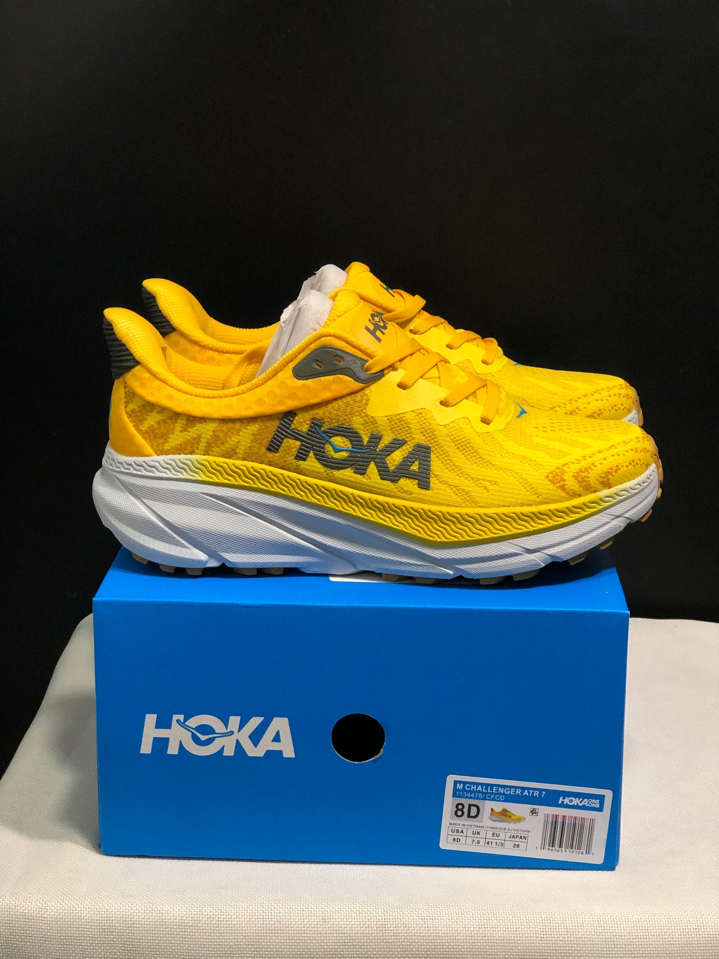 Hoka One One Challenger 7 Shock-absorbing Breathable Running Shoes Sneakers Yellow