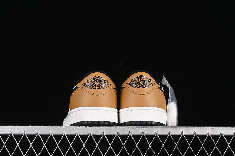 Nike Air Jordan 1 Low OG Black Sole White Earthy Yellow Sneakers