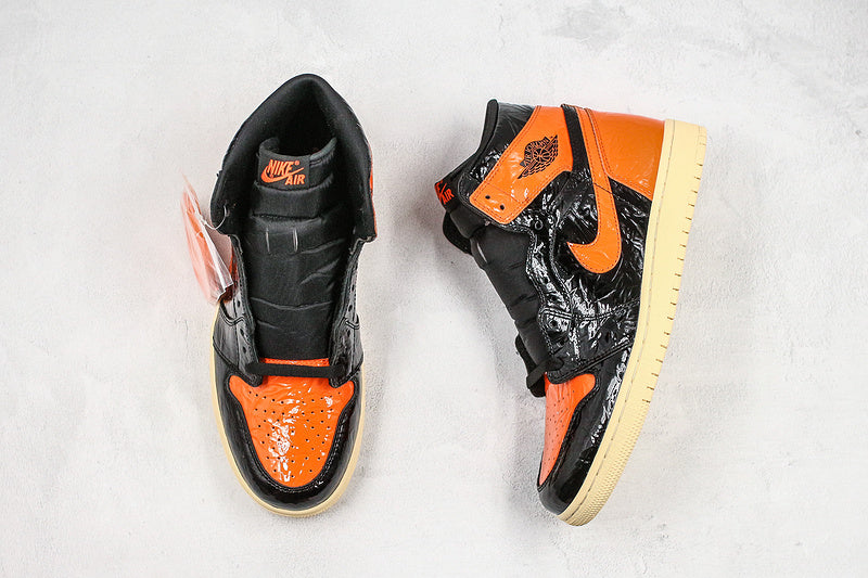 Nike Air Jordan 1 Retro OG High Shattered Backboard 3.0 Black Orange Sneakers