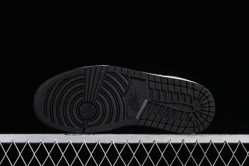 Nike Air Jordan 1 Low Black White Grey Pink Sneakers
