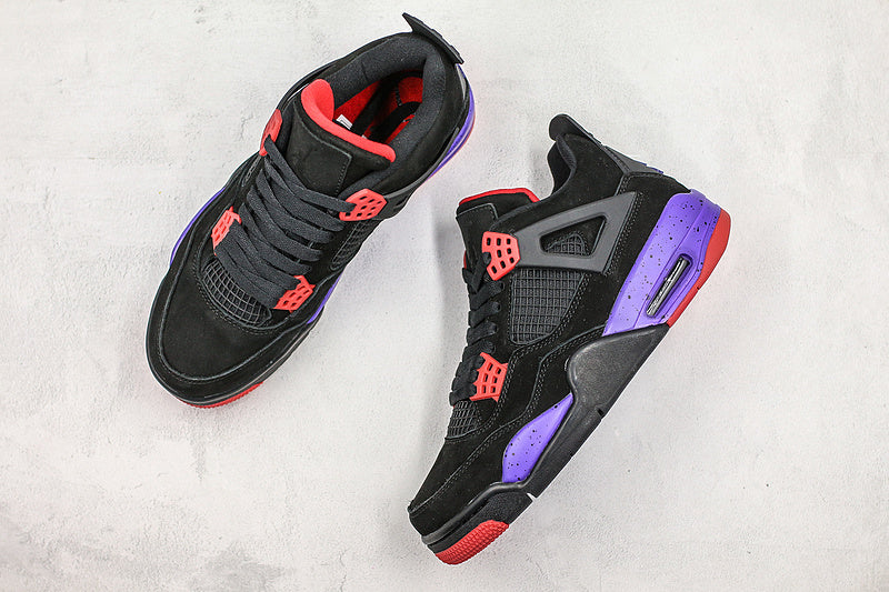 Nike Air Jordan 4 Retro NRG Raptors Black Court Purple Red Sneakers