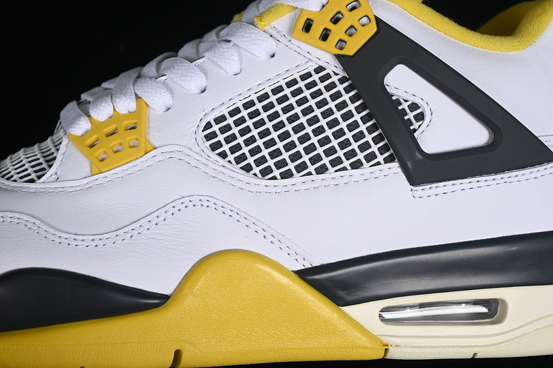 Nike Air Jordan 4 Retro Sulfur Coconut Milk White Sneakers