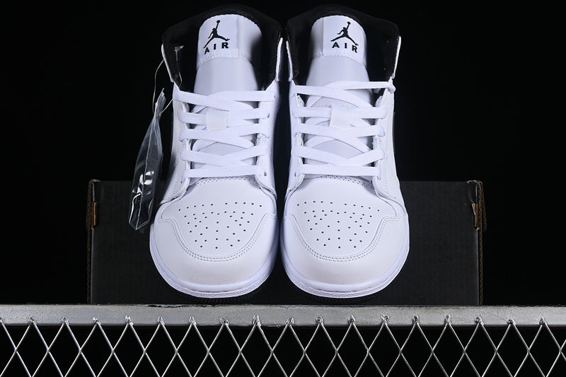 Nike Air Jordan 1 Mid Black Sole White Sneakers