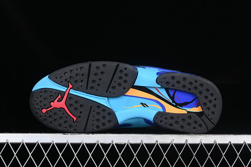 Nike Air Jordan 8 Retro True Red Flint Bright Blue Black Grey Sneakers