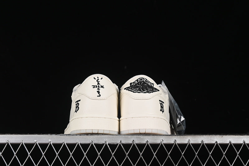 Nike Air Jordan 1 Low BURBERRY Travis Scott Fragment Design OG SP White Sneakers