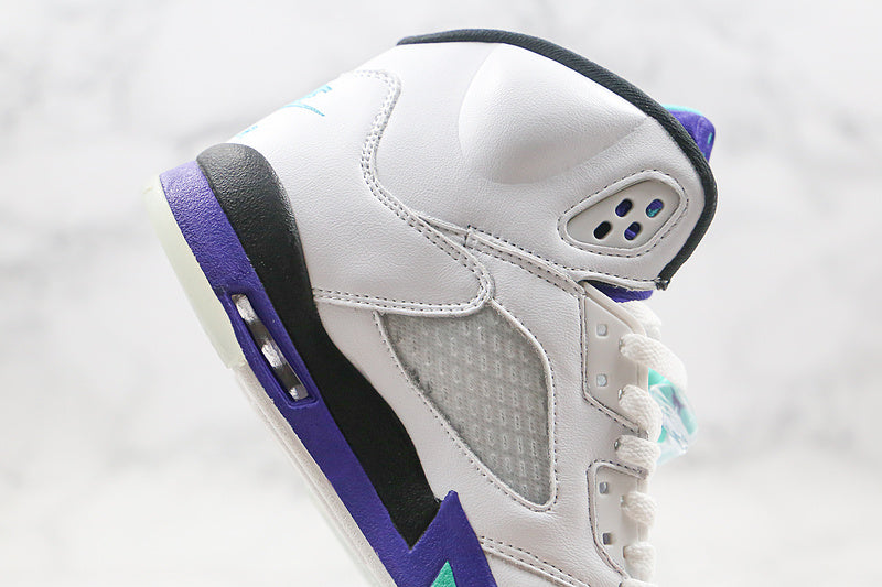 Nike Air Jordan 5 Retro White Grape Purple Sneakers