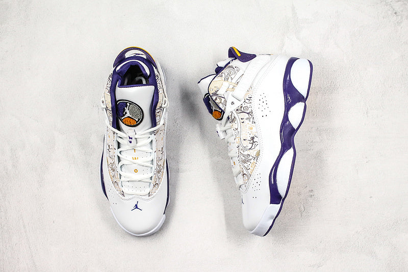Nike Air Jordan 6 Rings White Purple Sneakers