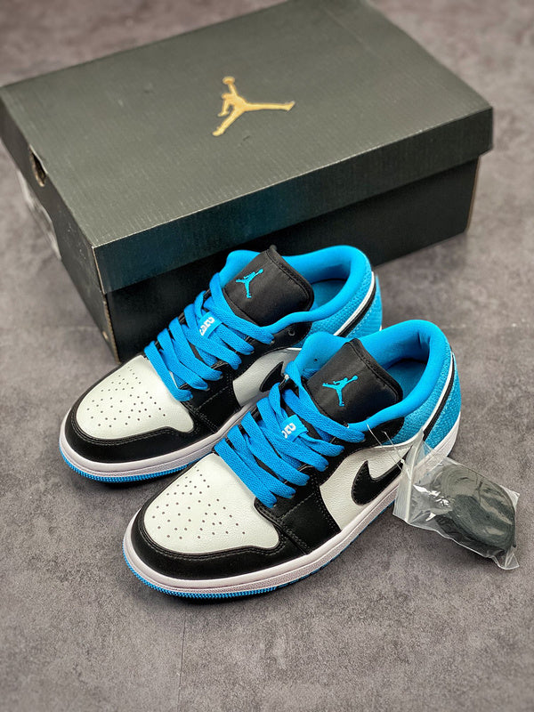 Nike Air Jordan 1 Low Black Blue White Sneakers