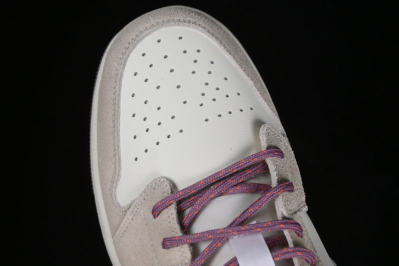 Nike Air Jordan 1 Low Purple sole White Pastel Grey Sneakers