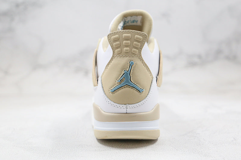 Nike Air Jordan 4 Retro Sand Linen White Tan Brown Sneakers