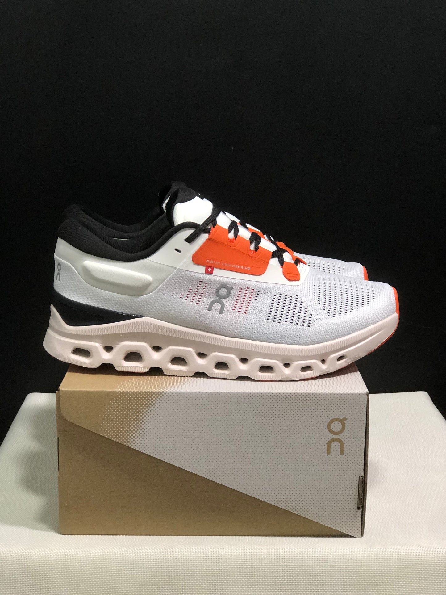 On Running Cloudstratus 3 Anti-Slip Running Shoes Light Grey/Orange