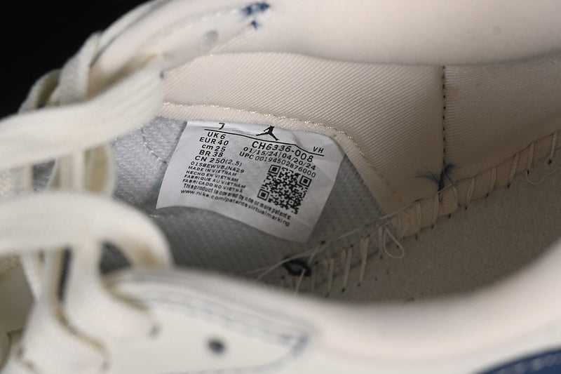 Nike Air Jordan 1 Low BAPE Travis Scott Fragment Design OG SP Navy Sole White Sneakers