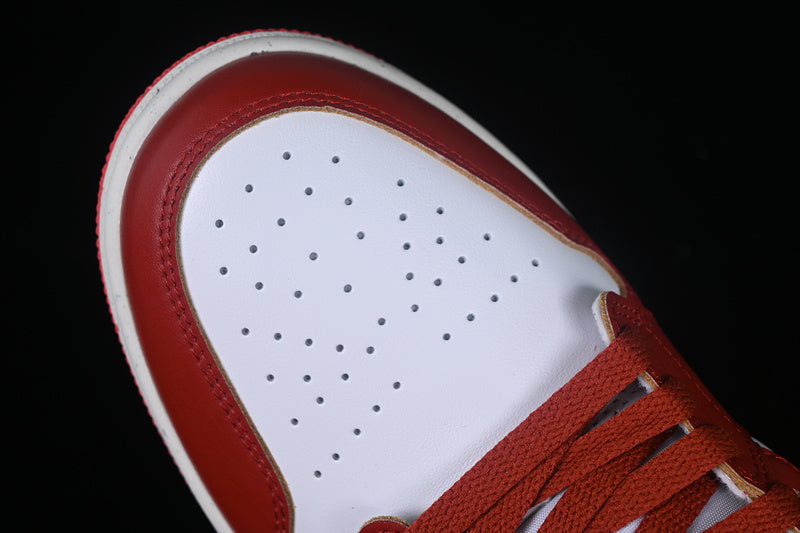 Nike Air Jordan 1 Low SE White Dune Red Sneakers