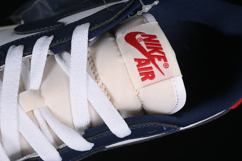 Nike Air Jordan 1 Low OG Howard University White Red Midnight Navy Sneakers