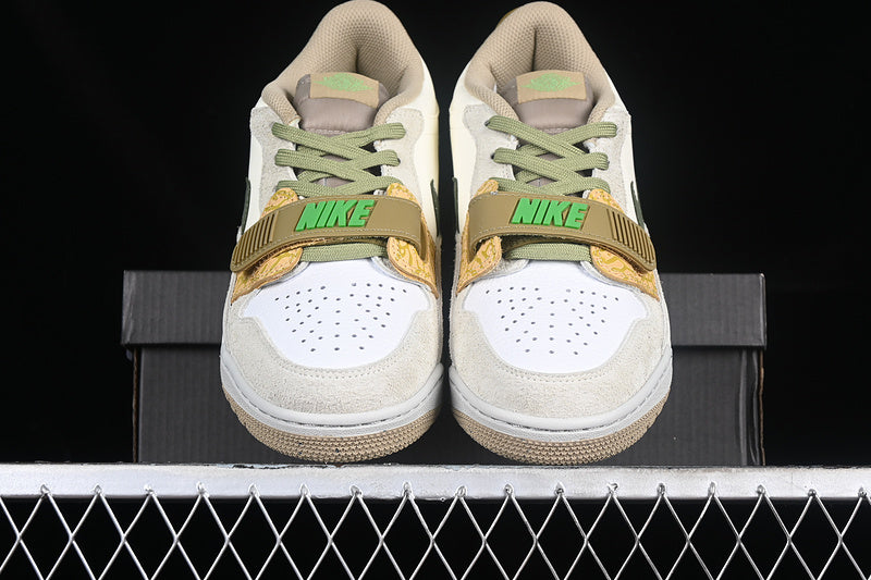 Nike Air Jordan Legacy 312 Low Phantom Alligator Golden Moss Sneakers