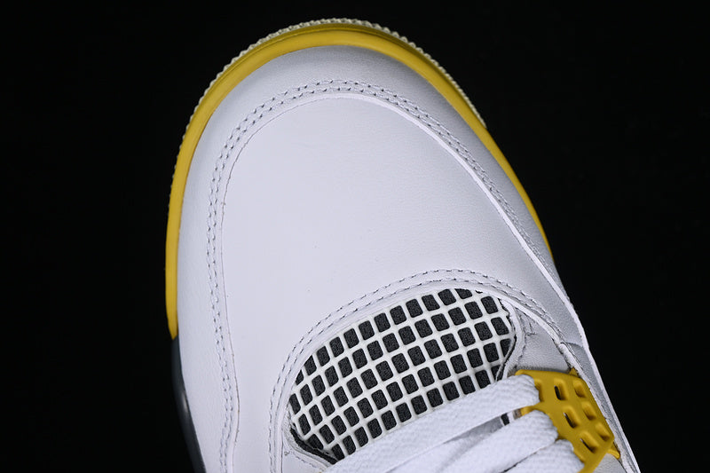 Nike Air Jordan 4 Retro Sulfur Coconut Milk White Sneakers