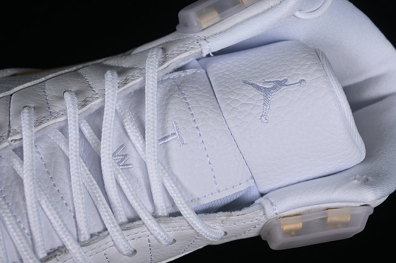 Nike Air Jordan 12 Retro Phantom Metallic Gold White Sneakers