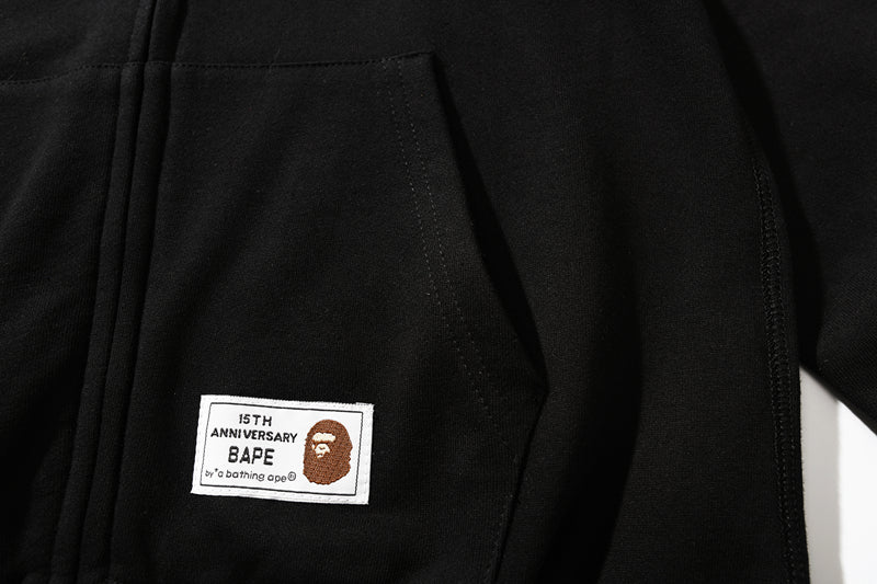 A Bathing Ape BAPE Shark Head Skull 15th Anniversary Joint Edition Hoodie