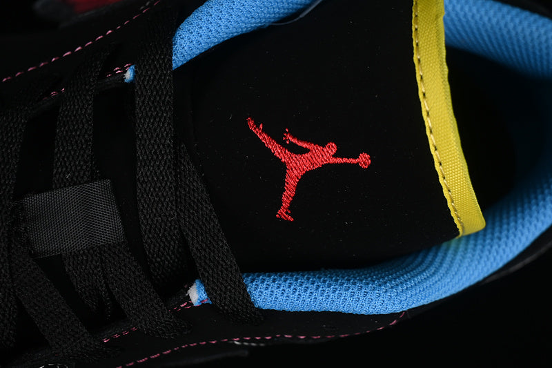 Nike Air Jordan 1 Low Yellow Blue Black Sneakers